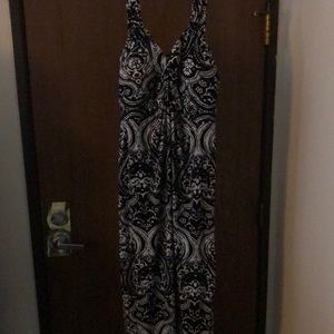 Black and white maxi dress